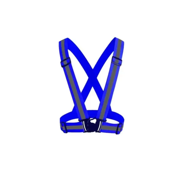 REFLECTIVE SVB56 POLYSTER ADJUSTABLE-BLUE CROSS SAFTEY BELT